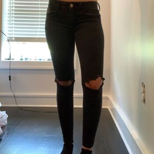 Ripped black American eagle jeans